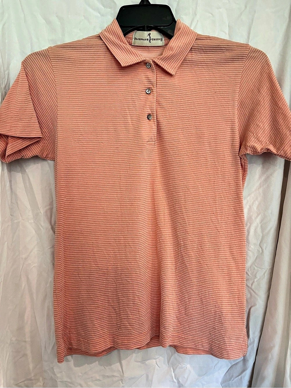 Fairway and Greene women’ golf Polo Shirt in salmon pink Size Large